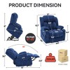 FONTOI Accent Chair with Side Pockets&Cup Holders, Recliner Chair with Comfortable Back&Arms, Blue, 29.1"*43.3"*34.6" - 3 of 4