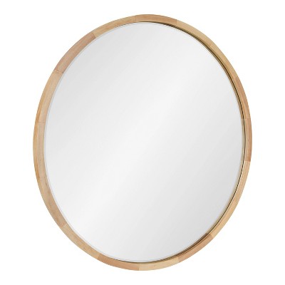 30" McLean Round Wall Mirror Natural - Kate & Laurel All Things Decor