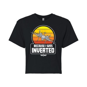 Women's - Top Gun - Because I Was Inverted Cropped Graphic T-Shirt - 1 of 4