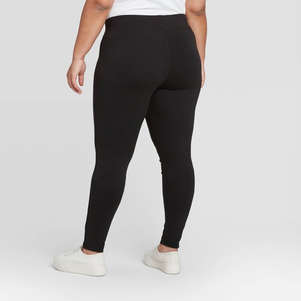 Leggings de cintura alta en punto para mujer - A New Day™ Negro 4