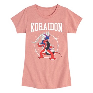 Girls' - Pokémon - Koraidon Collegiate Fitted Short Sleeve Graphic T-Shirt - 1 of 4