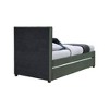 Meridian Furniture,Hudson Vegan Leather Twin Trundle Bed - 4 of 4