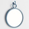 Plum & Post 19.5"L x 0.75"H x 16"W Eliana Blue Framed Round Decorative Wall Mirror - 2 of 4
