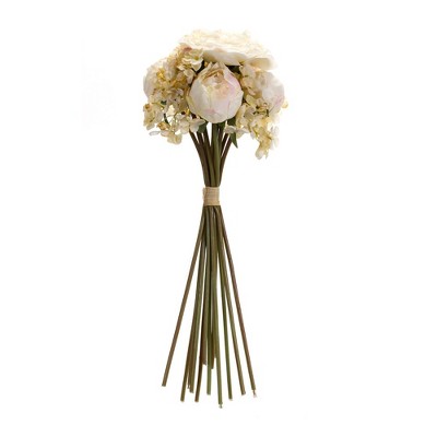 Elegant White Peony and Hydrangea Outdoor Bouquet Set