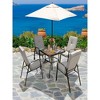 22"4 Patio Dining Stackable Chairs Set with High-Back Cushions - 3 of 4