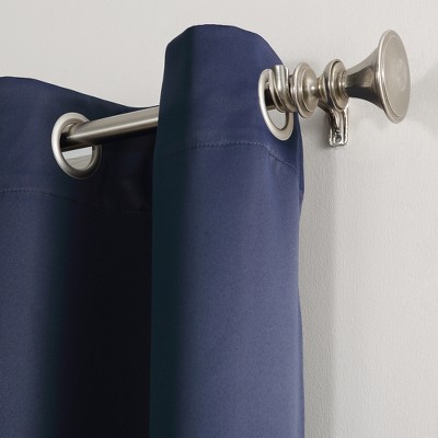 Navy Blackout Grommet Polyester 63" Window Curtain Panel