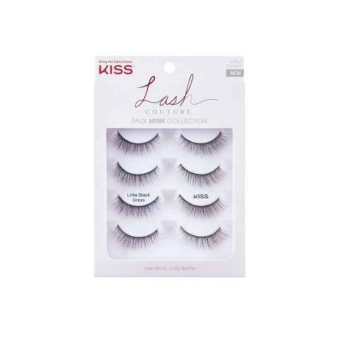 KISS Lash Couture Faux Mink Collection Fake Eyelashes - Little Black Dress  - 4 Pairs