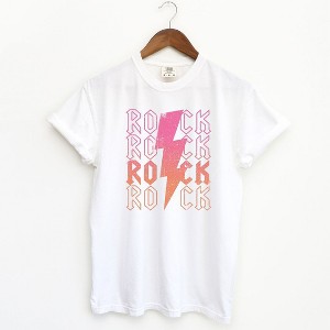 Simply Sage Market Women's Rock Stacked Short Sleeve Garment Dyed Tee - 1 of 2