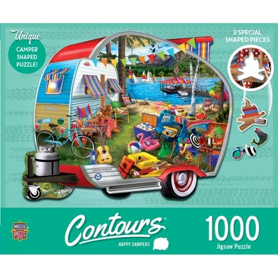 MasterPieces - Contours - Happy Campers 1000 Piece Puzzle