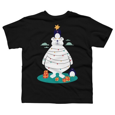 Boy's Design By Humans Christmas in Arctic By StevenToang T-Shirt
