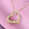Ross-Simons 0.50 ct. t.w. Diamond Heart Pendant Necklace in 18kt Gold Over Sterling Size 18 - 3 of 4