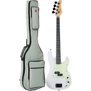 Best Choice Products Full Size Beginner 4-String Electric Guitar Bass Guitar w/ Padded Case - 1 of 4