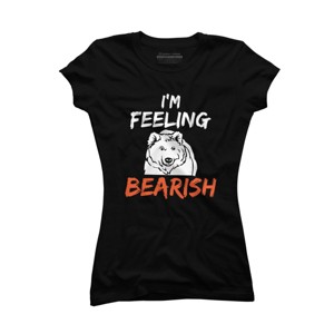 Junior's Design By Humans I'm Feeling Bearish By MadderTees T-Shirt - 1 of 2
