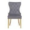 NicBex Set of 2 Dining Chair with Tufted Button Backrest Modern Velvet Fabric Accent Chair with Wood Legs for Kitchen,Living Room - 2 of 4