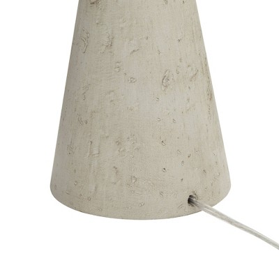 Claire 30" White and Grey Modern Table Lamp with Fabric Shade