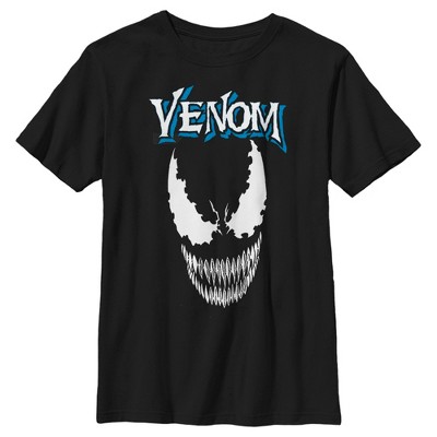 Boy's Husky Marvel Venom Face Logo - Black - Large : Target