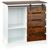 The Lakeside Collection Two Tone Slidling Door Storage Cabinet with Shelves 31.5"H - 2 of 4