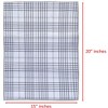 Home Mart Goods (Pack of 6) Reversible White Grey Plaid Large Soft Highly Absorbent Washable Dish Drying Mat - 20"x15" - 3 of 4