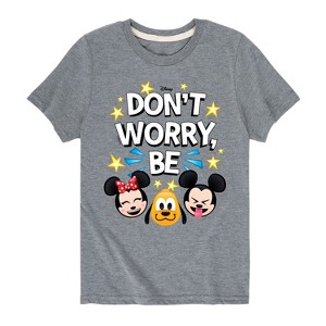 Boys' - Disney - Don't Worry Be Emojis Short Sleeve Graphic T-Shirt - 1 of 4