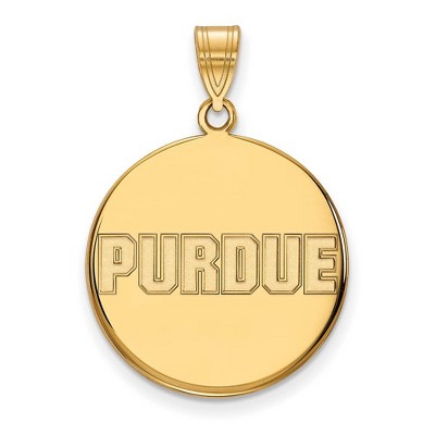 Black Bow Jewelry 10k Yellow Gold Purdue Boilermakers NCAA Large Pendant