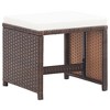 vidaXL Patio Stools 2 pcs with Cushions Poly Rattan Brown - 2 of 4