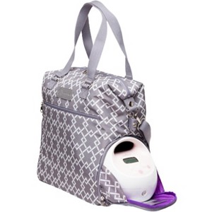 Lizzy Breast Pump Tote – Lightweight, Easy-Clean Bag with Insulated Pocket, Laptop Sleeve & Side Compartment – Fits Pumps & More - 1 of 4