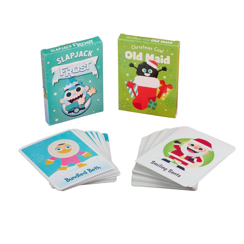 Chuckle &#38; Roar Stocking Stuffer: Christmas Coal Old Maid &#38; Slap Jack Frost Card Games - 2pk, 2 of 6