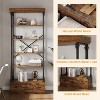 5 Tier Bookshelf with Drawer, Metal Display Standing Shelf, for Display and Storage in The Home Office, Living Room, Bedroom or Bathroom - 3 of 4