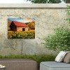 "Red Roof On A Country Lane" Outdoor Canvas - 4 of 4