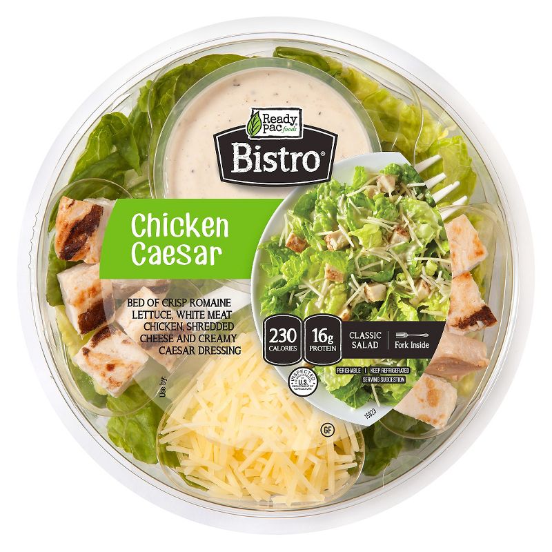 Ready Pac Bistro Chicken Caesar Salad Bowl - 6.25oz, 1 of 2