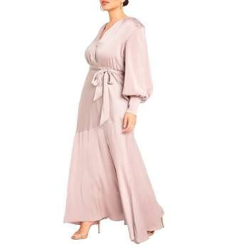 ELOQUII Women’s Plus Size Satin Maxi Dress