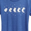 Women's - Instant Message - Cat Moon Phases Short Sleeve Graphic T-Shirt - 2 of 4