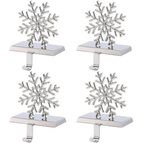  BIRDROCK HOME 4 Pack Christmas Stocking Mantel Hooks