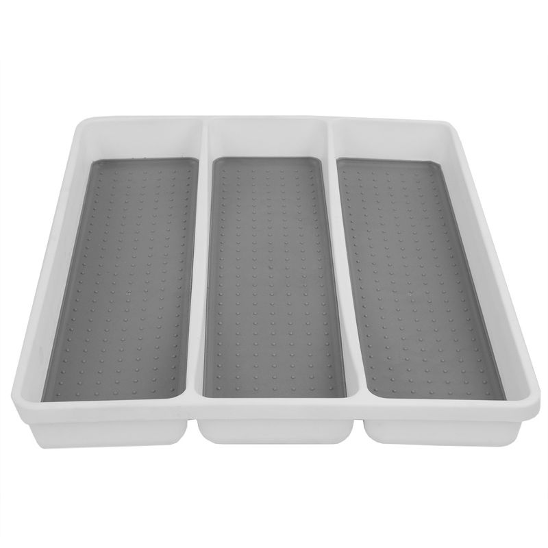 Home Basics Utensil Tray with Rubber Lined Compartments, 3 of 5
