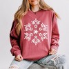 Simply Sage Market Women's Lightweight Garment Dyed Graphic Sweatshirt Giant Snowflake - 2 of 4