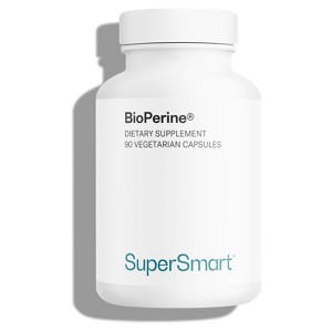 SuperSmart Bioperine 30mg per Day (95% Piperine) - Black Pepper Extract - Absorption Enhancer | Non-GMO & Gluten Free - 90 Vegetarian Capsules - 1 of 4