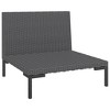 VidaXL Patio Sofas 2pcs with Cushions Half Round Poly Rattan - 4 of 4