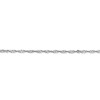 Black Bow Jewelry 1.7mm, 14k White Gold, Singapore Chain Anklet or Bracelet - image 2 of 4