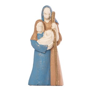 Transpac Beige Paper Pulp Holy Family Nativity Figurines Tabletop Christmas Decor for Indoor Use Gift Giving - 1 of 1