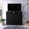 Depot E-Shop 3 Door Cabinet Dresser 48"H, Two Drawers, Four Interior Shelves, Rod - 2 of 4