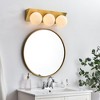 Elegant Lighting Jillian 3 light Brass and frosted white Bath Sconce - 2 of 4
