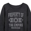 Women's - Star Wars - Property Of Empire Lightweight French Terry Wide Neck Long Sleeve Shirt - 2 of 4