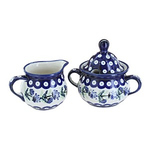 Blue Rose Polish Pottery 944-945 Zaklady Cream & Sugar Set - 1 of 1