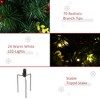 Whisen 22.5in Christmas Tree 2-Pack Outdoor Pre-Lit Artificial Pine Cordless with 24 Lights and Stakes - Grren - 4 of 4
