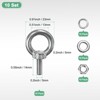 Unique Bargains Stainless Steel Durable Rust-Resistant Eyebolts with Nuts Washers Male Screw for Fastening 10 Pcs - 3 of 4