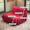 SYFERLORY Soft Beanbag Chair - Memory Foam Floor Sofa for Living Room, Bedroom or Office - Single Seat Lounger with Removable Cover - 3 of 4