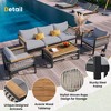 4-Piece Outdoor Sectional Sofa Set, 5-Person Patio Conversation Set with Cushions & Coffee Table - ModernLuxe - 3 of 4