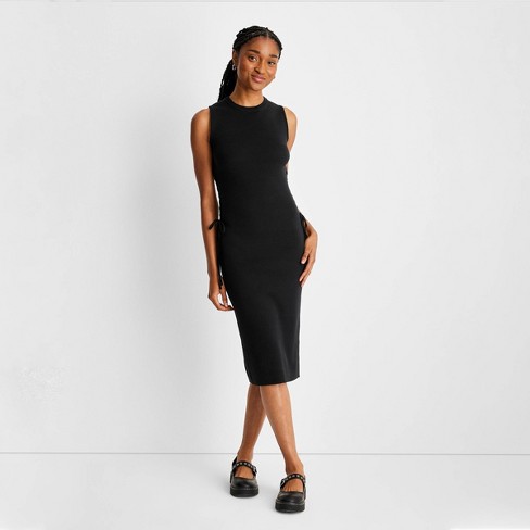 Women's Side-tie Midi Sweater Dress - Future Collective™ With Reese  Blutstein Black S : Target