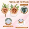 Unique Bargains Fabric Artificial Wedding Rose Flowers Wrist Corsage and Boutonnieres 2 Pcs - 3 of 4