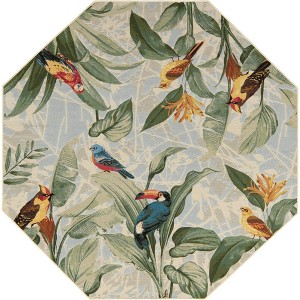 Unique Loom    Outdoor Botanical Chanticleer Area Rug - 1 of 4